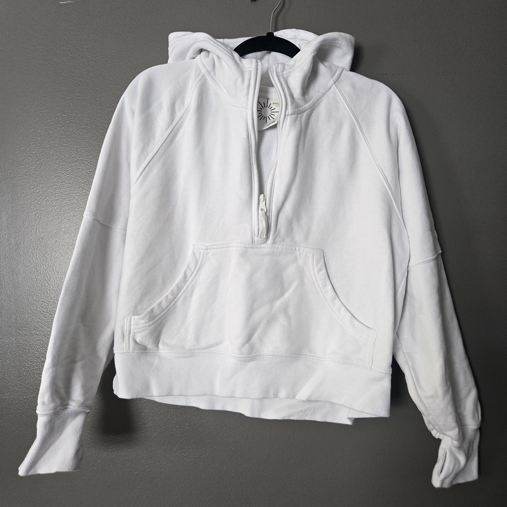White Hoodie Sweatshirt